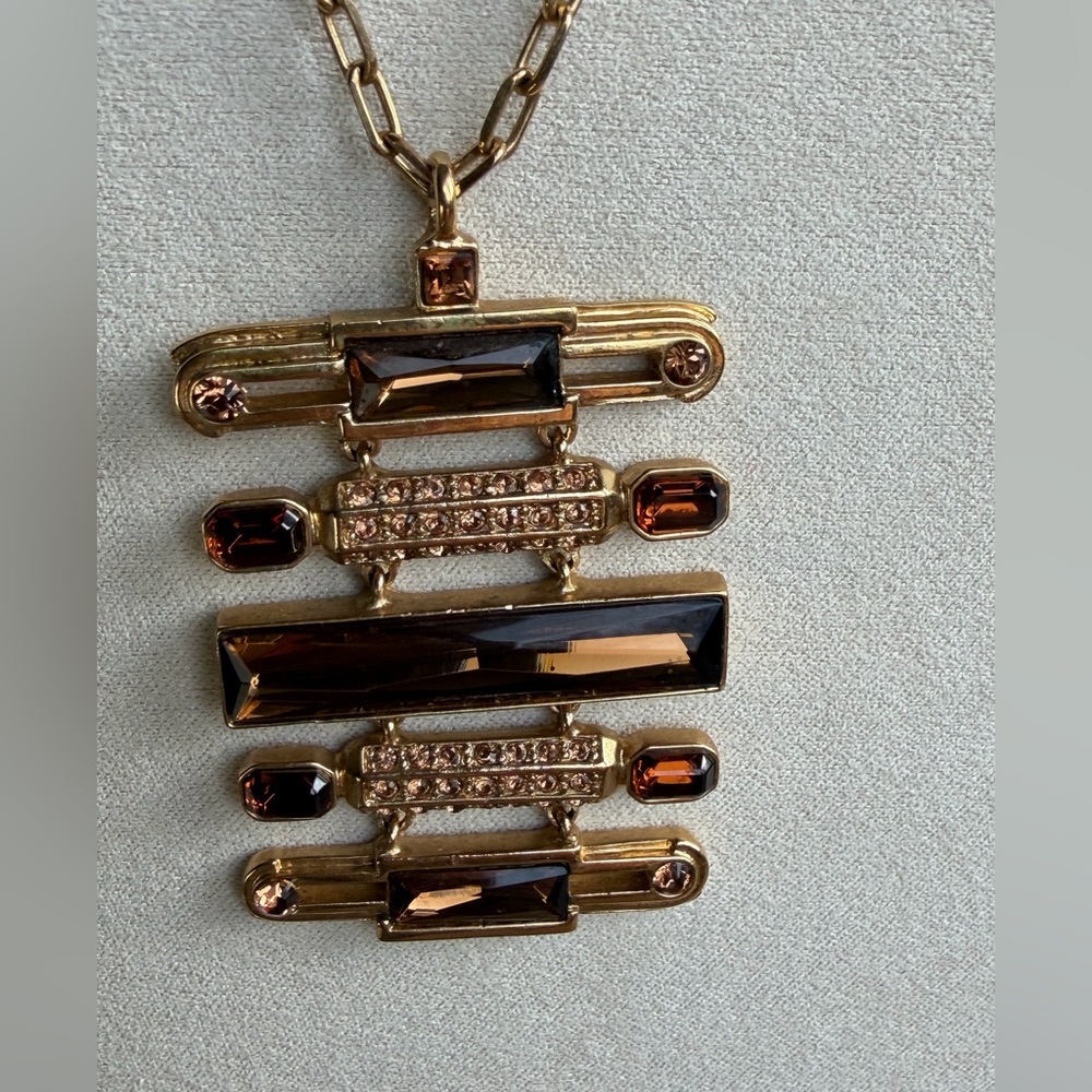 Givenchy Vintage Amber Stone Necklace